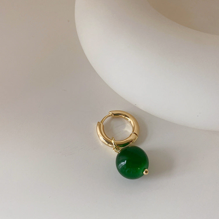 Wholesale Green Opal Alloy Earrings